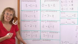 Sums with 8  addition lesson for 1st grade math [upl. by Menell45]