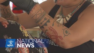 Tattooists gather in Tyendinaga Mohawk territory  APTN News [upl. by Eiramnna281]