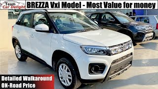 New Brezza Vxi Model Detailed WalkaroundOn Road Price  Brezza Vxi 2020 [upl. by Nazario]