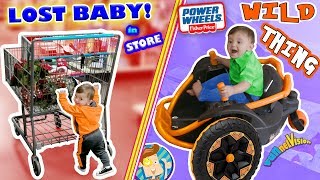 WE LOST OUR BABY while CHRISTMAS SHOPPING Tickle Haha  POWER WHEELS Wild Thing FUNnel Family [upl. by Kos791]