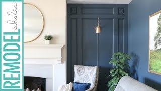 Elegant DIY Paneled Wall Treatment Tutorial [upl. by Judas]