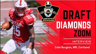 Cole Burgess WR SUNY Cortland  2024 NFL Draft Prospect Zoom Interview [upl. by Kreitman474]