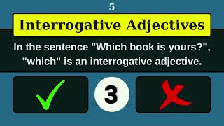 Interrogative Adjectives  Can You Ace the Interrogative Adjectives Challenge Types of Adjective [upl. by Erie700]