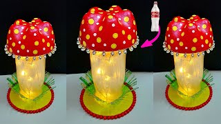 DIY Handmade mushroom shape LampLampshade made from Plastic Bottle DIY home decoration ideas [upl. by Rowe119]