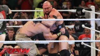 Raw  623 John Cena and Ryback brawl before their WWE Payback match Raw June 10 2013 [upl. by Mckay]