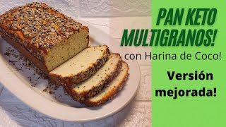 Pan Keto Harina de Coco versión Mejorada 🤗💚🍞 [upl. by Kwang287]