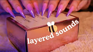 ASMR Tapping amp Scratching Layered With Beeswax Wraps Crinkles No Talking [upl. by Yevette171]