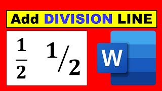 How to Add Division Line in Word  How to Put Division Line in Word [upl. by Michelle]