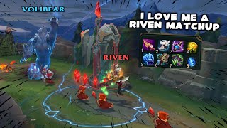 I love me a Riven matchup  SHRINE👊BREAKER⚡VOLIBEAR🐻Top Lane Gameplay [upl. by Leeke913]