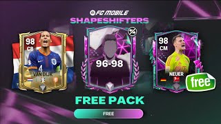 FREE 98 OVR VAN DIJK FREE 9698 OVR SHAPESHIFTER REWARDS FC MOBILE  NEW EVENT GUIDE FC MOBILE 24 [upl. by Enala]