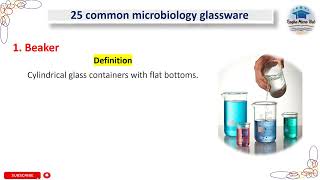 1 Beaker 25 common microbiology glassware beaker laboratory glassware [upl. by Norrek]