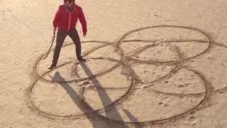 How To Draw Celtic Patterns 71  Flower of Life Pattern in sand 1 of 1 [upl. by Thomson]