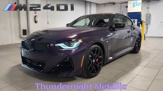 FIRST LOOK 2025 BMW M240i xDrive Coupe LCI Thundernight Metallic on Black bmw m240i g42 [upl. by Juakn]