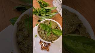 Vegan Basil Pesto Recipe Raw Creamy and Delicious short [upl. by Enyawal]