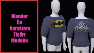 Blender İle Karaktere Tişört Modelle [upl. by Martina]