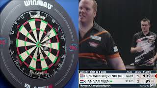 Dirk van Duijvenbode vs Gian van Veen  Players Championships 4 2024  PDC Darts R16 Full Match [upl. by Rip735]