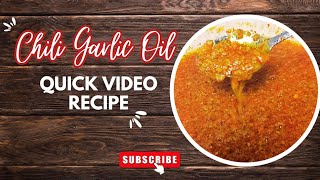 QUICK VIDEO RECIPE CHILI GARLIC OIL chiligarlicoil quickrecipe cookingvideo [upl. by Anomor]