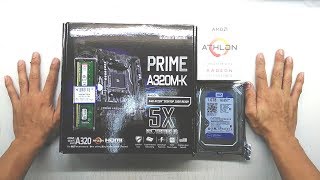 AMD Athlon 200GE with Radeon VEGA Graphics ASUS PRIME A320MK WD 1TB Budget PC 2018 DIY [upl. by Kos]