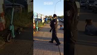 Police forcibly drag eco protesters from the road in Germany [upl. by Annayehc835]