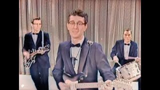 BUDDY HOLLY AND THE CRICKETS SING PEGGY SUE LIVE N 1957 AND IN COLOUR [upl. by Onitsoga697]