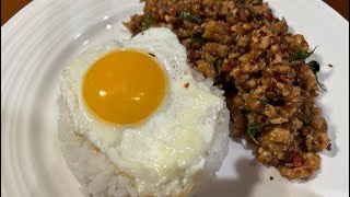 Pad Krapow Gai  Spicy Thai Basil Chicken  ผัดกระเพราไก่ [upl. by Litt]