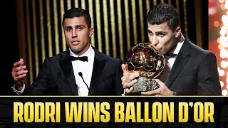 Rodri becomes first Man City player to win the Ballon dOr 🏆  CBS Sports Golazo [upl. by Ellehcor]