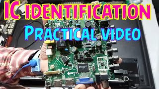 All IC identification in LCD led TV practical video [upl. by Ferd]