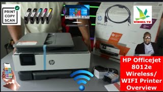 HP Officejet 8012e Wireless  WIFI Printer Overview [upl. by Yannodrahc]