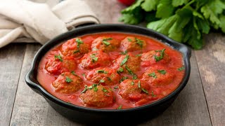 DELICIOUS ALBONDIGAS Recipe SPANISH MEATBALLS [upl. by Enilemme]