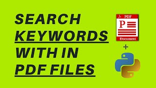 How to search specific keywords in the pdf document  fitz  pyMuPDF  Python [upl. by Nalyac]