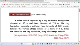 Boussinesqs equation circular problem 3 [upl. by Hniht193]