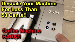 How to Clean Your Delonghi Nespresso Coffee Machine without Nespresso Solution Vinegar [upl. by Ahseile]