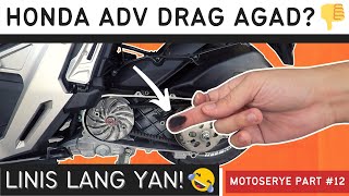 ADV DRAGGING agad  How to clean CVT  PANGILID nang motor  CVT Maintenance [upl. by Lohcin941]