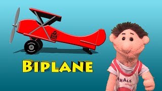 Learn To Spell Biplane  Timmy Flys A Biplane With Stunts Video For Kids [upl. by Enylrac828]