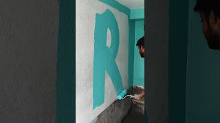 Teal blast colour paint apply 1st coat wall painting code 7503 shorts viral painting workout [upl. by Russon]