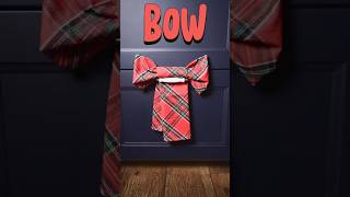 Easy DIY Christmas Cabinet Bow HACK [upl. by Anertal229]