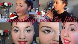 Maquillage pour les fêtes de fin dannée  argenté pailleté [upl. by Naujuj484]