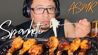 ASMR Spaghetti con piernas de pollo Mukbang Dinner [upl. by Marley445]