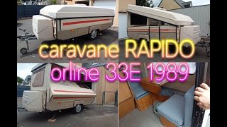 je m achète une caravane pliante RAPIDO online 33E de 1989 montage [upl. by Anael180]