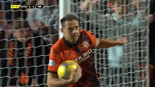 Peter Pawlett gets one back for Dundee United in Premier Sports Cup clash with Hibs [upl. by Ydasahc]