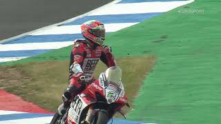 23 Bennetts British Superbike Championship RD4 Knockhill Bennetts Race 3 highlights [upl. by Ennovyhs]