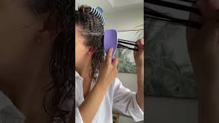 Straight to curly with dippity do girls with curls  Curly hair routine [upl. by Antipas532]