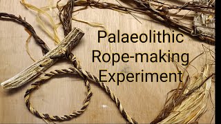 Palaeolithic Ropemaking Experiment [upl. by Ociredef14]