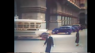 Un recorrido del Tranvía en Montevideo 1929  Video Remasterizado coloreado con sonido ambiente [upl. by Jeffie98]