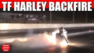 Top Fuel Harley Motorcycle Drag Racing New England Dragway [upl. by Hicks873]