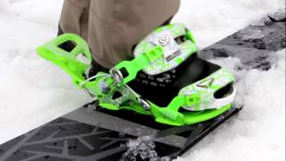 SP Fastec Snowboard Binding System Demonstration  Fastec Video Review [upl. by Ennaitsirhc197]