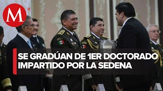 Concluye primer doctorado en Seguridad Pública de la Sedena [upl. by Aiekan711]