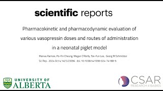 Pharmacokinetic and pharmacodynamic evaluation of vasopressin doses and routes of administration [upl. by Lari]