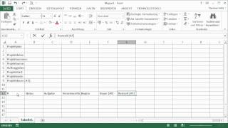 Erstellung eines Projektplans mit Excel  Teil 2 [upl. by Kunin]