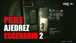 Resident Evil 2 Remake Puzle Piezas Ajedrez Escenario 2 [upl. by Rahsab]